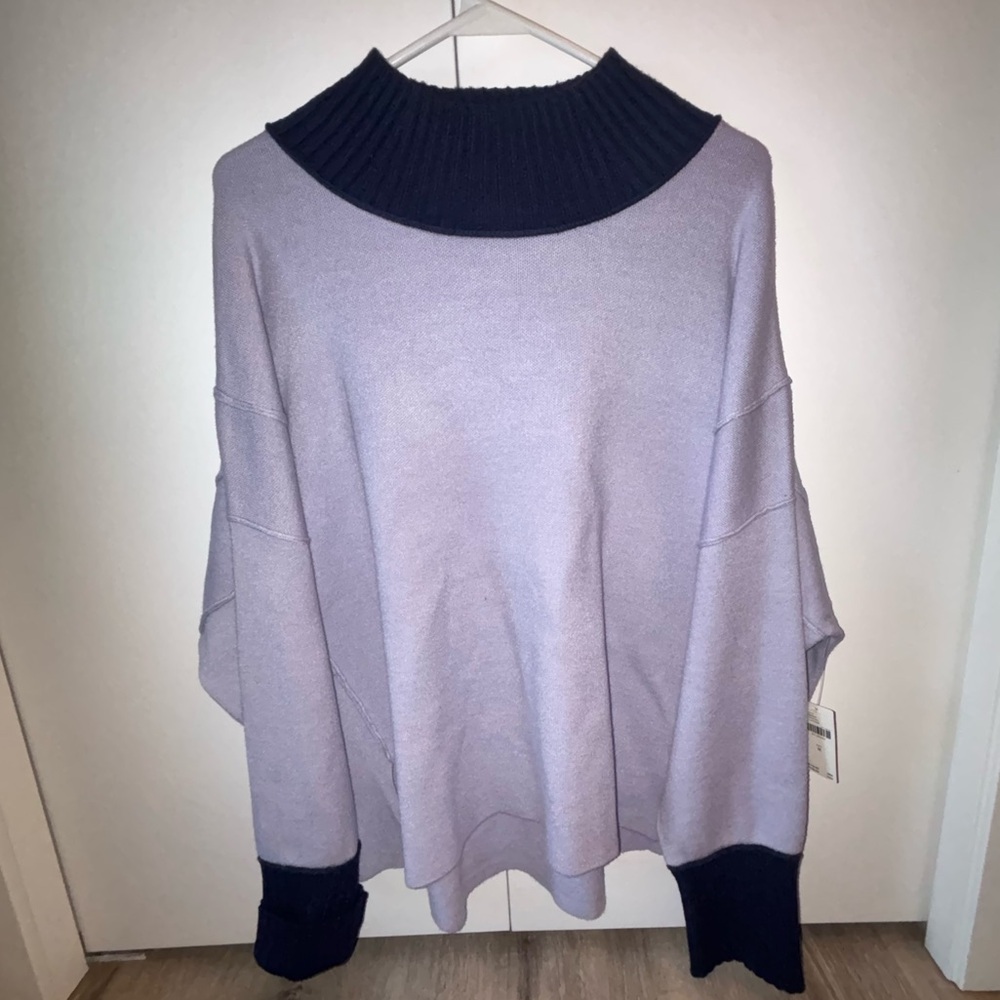 Maeve by Anthropologie Lavender Cowl Neck Sweater